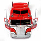 1976 KENWORTH K100 AERODYNE TRACTOR TRUCK & TRAILER RED & WHITE STRIPES 1:18 SCALE "2 PIECES"