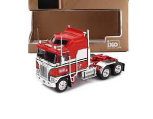 1976 KENWORTH K100 AERODYNE TRACTOR TRUCK 3-ASSI RED WHITE 1:64 SCALE