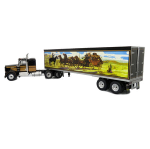 1977 KENWORTH W900A TRACTOR WITH REFRIGERATED TRAILER "SMOKEY & THE BANDIT” BLACK & GOLD 1:43 SCALE