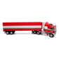 1976 KENWORTH K100 AERODYNE TRACTOR TRUCK & TRAILER BJ & BEAR RED & WHITE STRIPES 1:43 SCALE