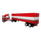 1976 KENWORTH K100 AERODYNE TRACTOR TRUCK & TRAILER BJ & BEAR RED & WHITE STRIPES 1:43 SCALE