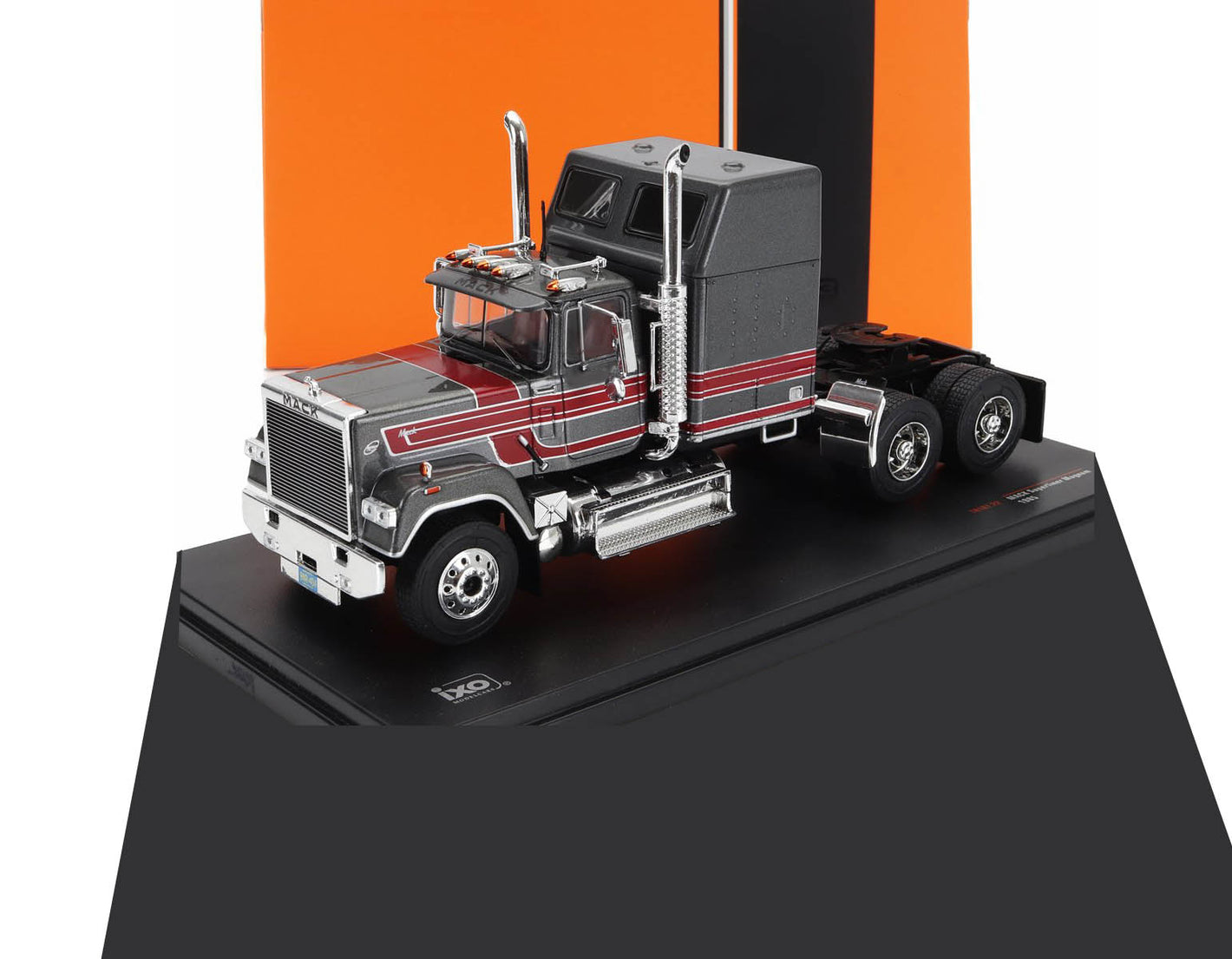 1979 MACK MAGNUM SUPERLINER TRACTOR TRUCK 3-ASSI GREY RED 1:43 SCALE