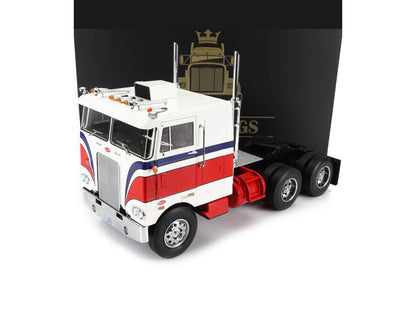 1977 PETERBILT 352 PACEMAKER TRACTOR WHITE-RED-BLUE 1:18 SCALE