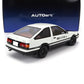 1980 TOYOTA SPRINTER TRUENO (AE86) PROJECT D FINAL VERSION WHITE BLACK 1:18 SCAL