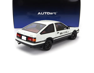 1980 TOYOTA SPRINTER TRUENO (AE86) PROJECT D FINAL VERSION WHITE BLACK 1:18 SCAL