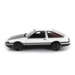 1980 TOYOTA SPRINTER TRUENO (AE86) PROJECT D FINAL VERSION WHITE BLACK 1:18 SCAL