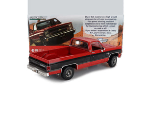 1984 CHEVROLET K10 SCOTTSDALE PICKUP APPLE RED 1:18 SCALE