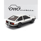 1985 TOYOTA SPRINTER TRUENO (AE86) WHITE BLACK 1:18 SCALE