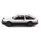 1985 TOYOTA SPRINTER TRUENO (AE86) WHITE BLACK 1:18 SCALE