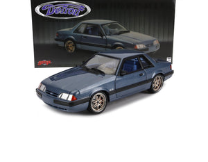 1989 FORD MUSTANG LX DETROIT SPEED 5.0 BLUE 1:18 SCALE