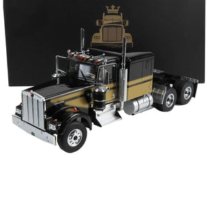 1989 KENWORTH W900 TRACTOR TRUCK BLACK & GOLD 1:18 SCALE