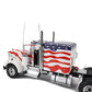 1989 KENWORTH W900 TRACTOR TRUCK & TRAILER STARS & STRIP 1:18 SCALE “2 PIECES”
