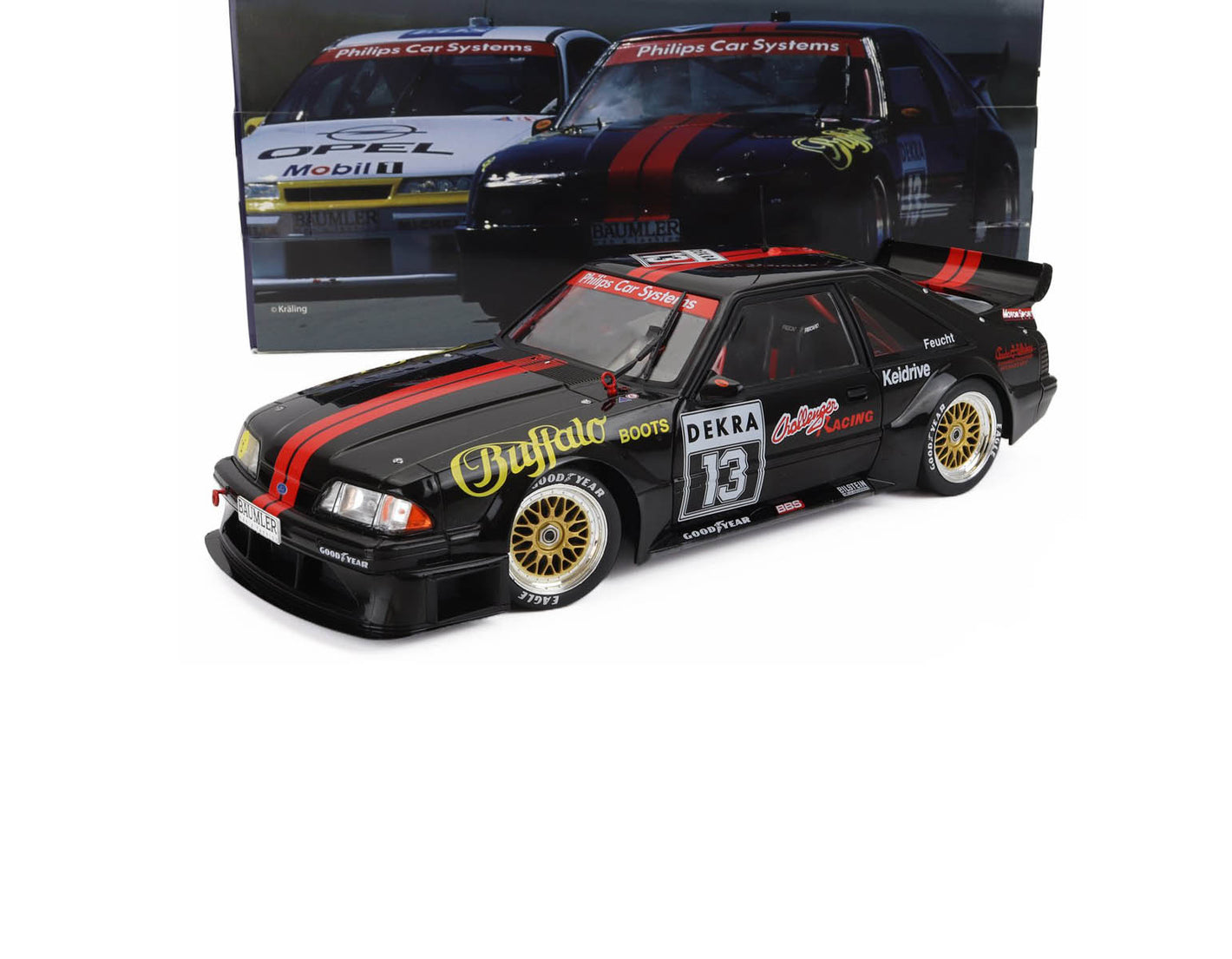 1994 FORD USA MUSTANG 5.0 N# 13 DTM SEASON JURGEN FEUCHT BLACK RED 1:18 SCALE