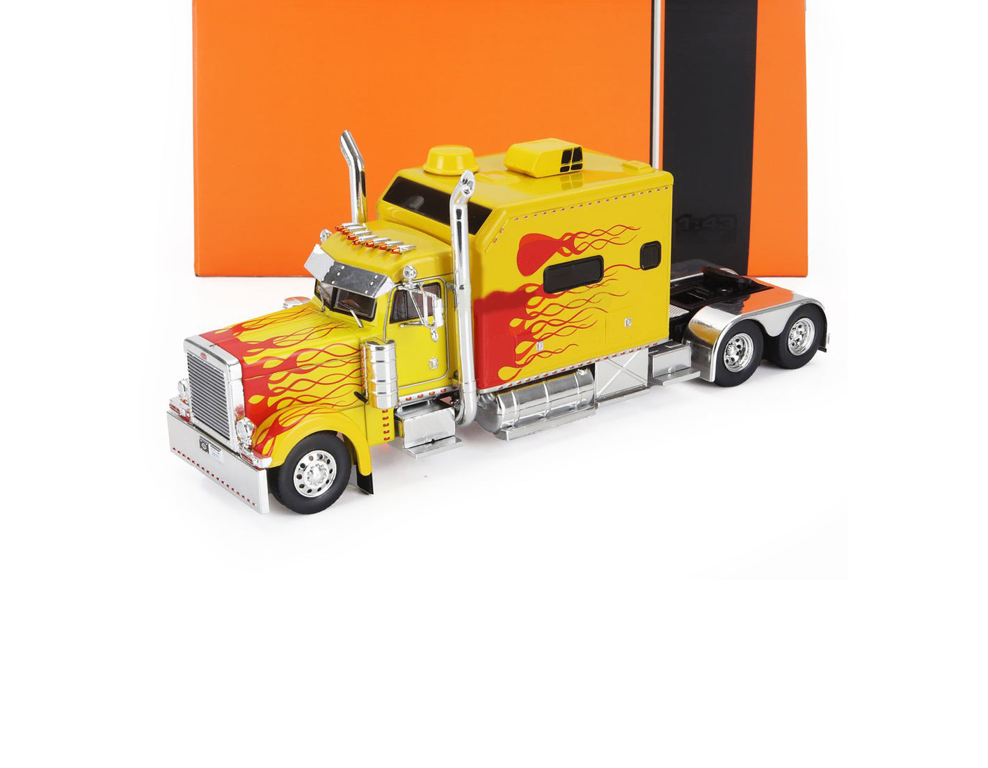 2002 PETERBILT 379 TRACTOR TRUCK 3 ASSI YELLOW RED 1:43 SCALE