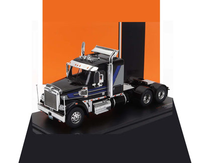 2012 FREIGHTLINER CORONADO TRACTOR TRUCK 3-ASSI BLACK BLUE 1:43 SCALE