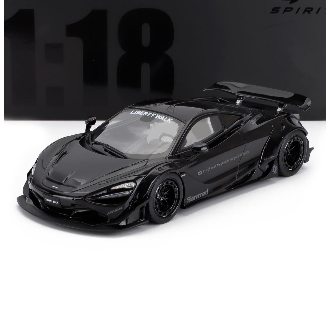 2023 McLAREN 720S LB WORKS BLACK 1:18 SCALE