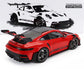 2023 PORSCHE 911 992 GT3 RS COUPE RED WITH SILVER RIMS 1:18 SCALE