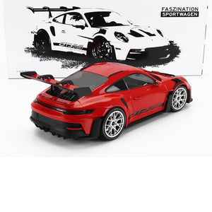 2023 PORSCHE 911 992 GT3 RS COUPE RED W SILVER RIMS 1:18 SCALE