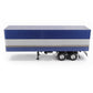 1989 KENWORTH W900 TRACTOR TRUCK & TRAILER BLUE MET, WHITE & GOLD STRIPS 1:18 SCALE “2 PIECES”