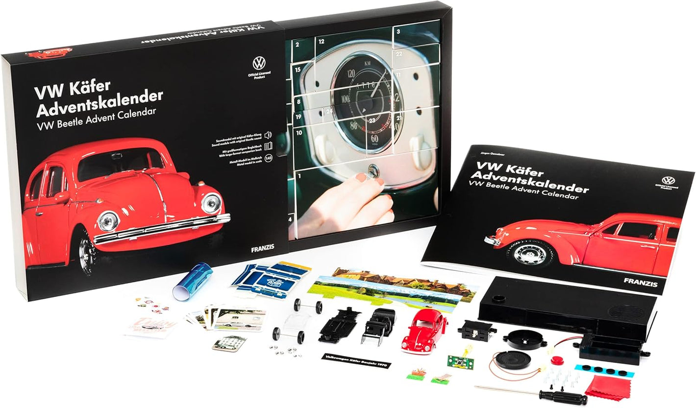 1970 VW BEETLE ADVENT CALENDAR VOLKSWAGEN RED 1:43 SCALE