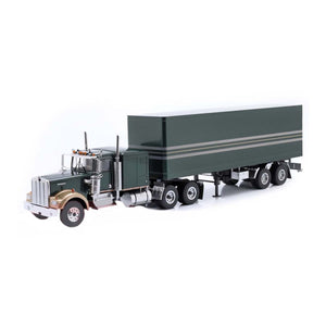 1989 KENWORTH W900 TRACTOR TRUCK & TRAILER GREEN 1:18 SCALE “2 PIECES”