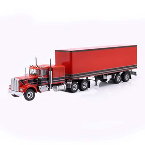 1989 KENWORTH W900 TRACTOR TRUCK & TRAILER RED 1:18 SCALE “2 PIECES”