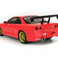 1999 NISSAN SKYLINE GT-R RED WITH LED LIGHTS 1:18 SCALE BY GREENLIGHT 19052