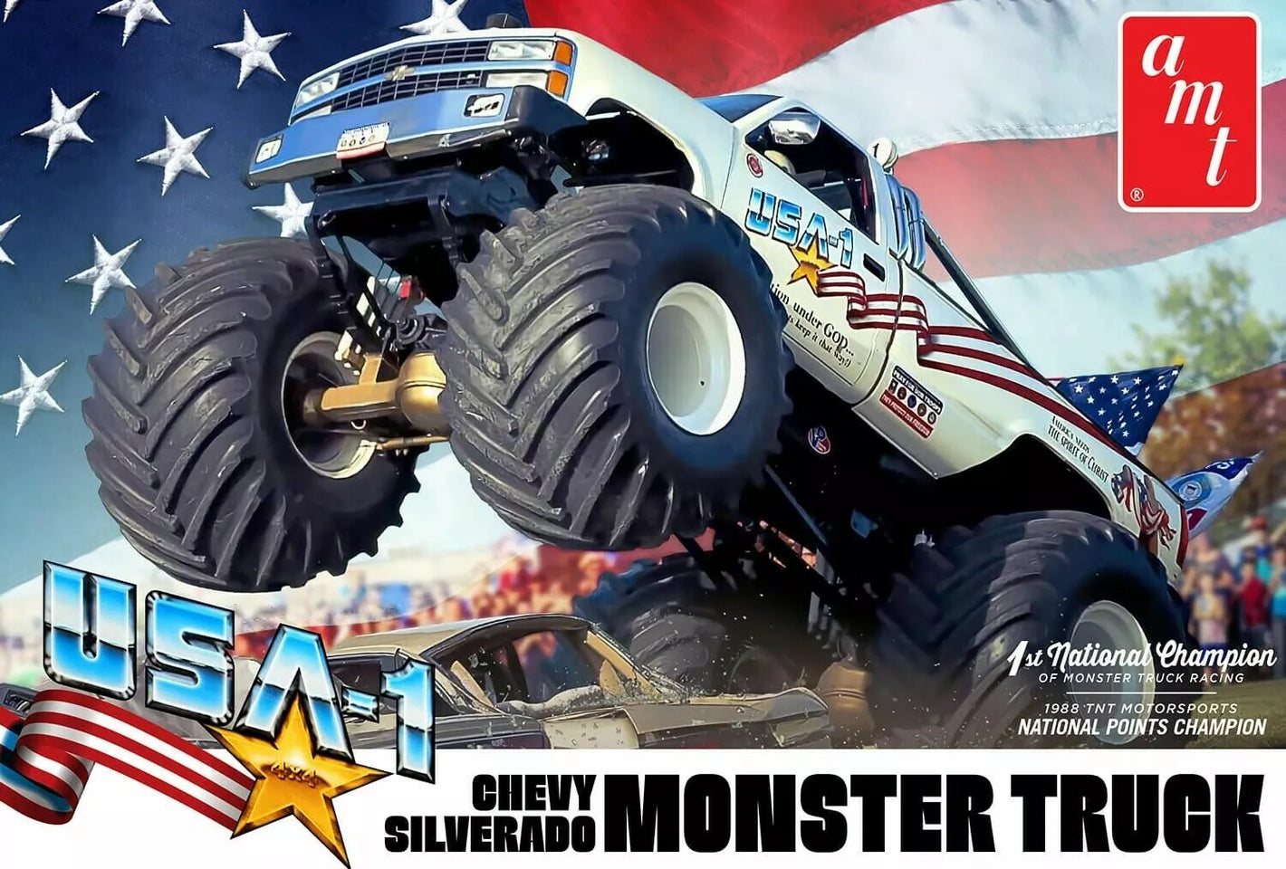 AMT 1:25 USA-1 CHEVY MONSTER TRUCK PLASTIC MODEL KIT 1252