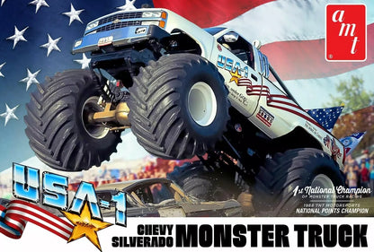 AMT 1:25 USA-1 CHEVY MONSTER TRUCK PLASTIC MODEL KIT 1252