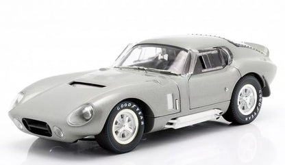 1965 SHELBY COBRA DAYTONA COUPE SILVER 1:18 DIECAST BY SHELBY COLLECTIBLES SC132