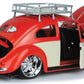 1951 VOLKSWAGEN BEETLE W/ROOF RACK ORANGE RED 1/18 DIECAST CAR BY MAISTO 32614