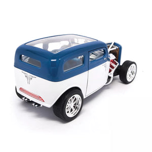 1931 FORD MODEL A CUSTOM WHITE/BLUE 1:18 MODEL CAR BY ROAD SIGNATURE 92849