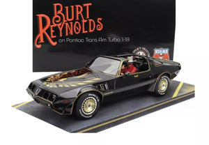 1980 PONTIAC TRANS-AM TURBO SMOKEY & BANDIT WITH BURT REYNOL FIGURE 1:18 SCALE.