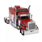 2002 PETERBILT 379 TRACTOR TRUCK 3-ASSI "AMERICAN FLAG" RED 1:43 SCALE.