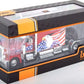 2002 PETERBILT 379 TRACTOR TRUCK 3-ASSI "AMERICAN FLAG" RED 1:43 SCALE.