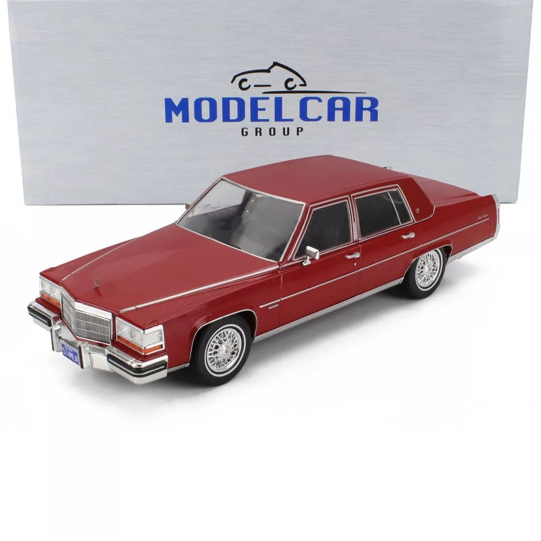 1982 CADILLAC FLEETWOOD BROUGHAM LIGHT DARK RED 1:18 SCALE