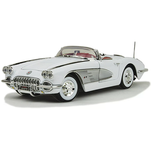 1958 CHEVROLET CORVETTE CONVERTIBLE WHITE 1:18 SCALE