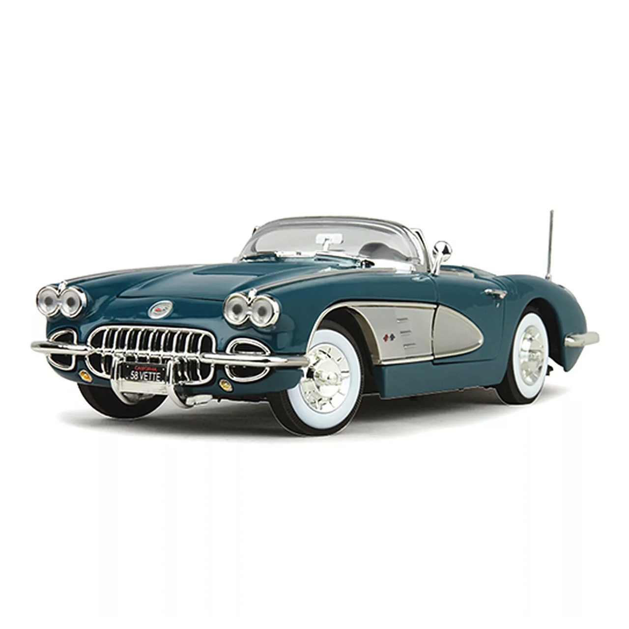 1958 CHEVROLET CORVETTE CONVERTIBLE TURQUOISE 1:18 SCALE