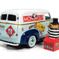 1948 CHEVROLET PANEL POLICE VAN & MR. MONOPOLY FIGURE 1:18 Scale by AUTOWORLD AWSS129