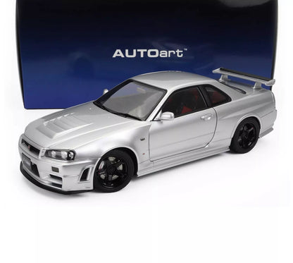 2002 NISSAN NISMO R34 GT-R Z-TUNE RHD SILVER 1:18 SCALE