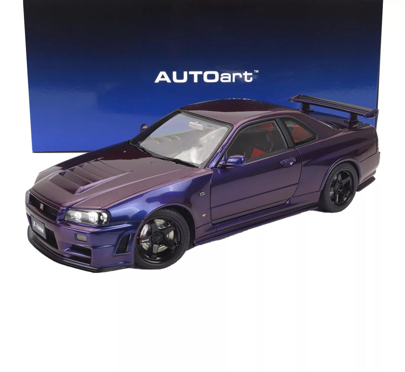 2002 NISSAN NISMO R34 GT-R Z-TUNE RHD MIDNIGHT PURPLE 1:18 SCALE