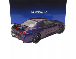 2002 NISSAN NISMO R34 GT-R Z-TUNE RHD MIDNIGHT PURPLE 1:18 SCALE