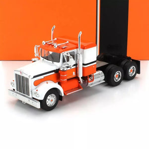 1970 KENWORTH W925 TRACTOR TRUCK 3-ASSI ORANGE WHITE 1:43 SCALE