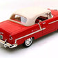 1955 CHEVROLET BEL AIR CONVERTIBLE RED SOFT TOP 1:18 MODEL CAR BY MOTORMAX 73184