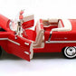 1955 CHEVROLET BEL AIR CONVERTIBLE RED SOFT TOP 1:18 MODEL CAR BY MOTORMAX 73184