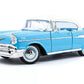 1957 CHEVROLET BEL AIR LIGHT BLUE 1:18 DIECAST MODEL CAR BY ROAD SIGNATURE 92109